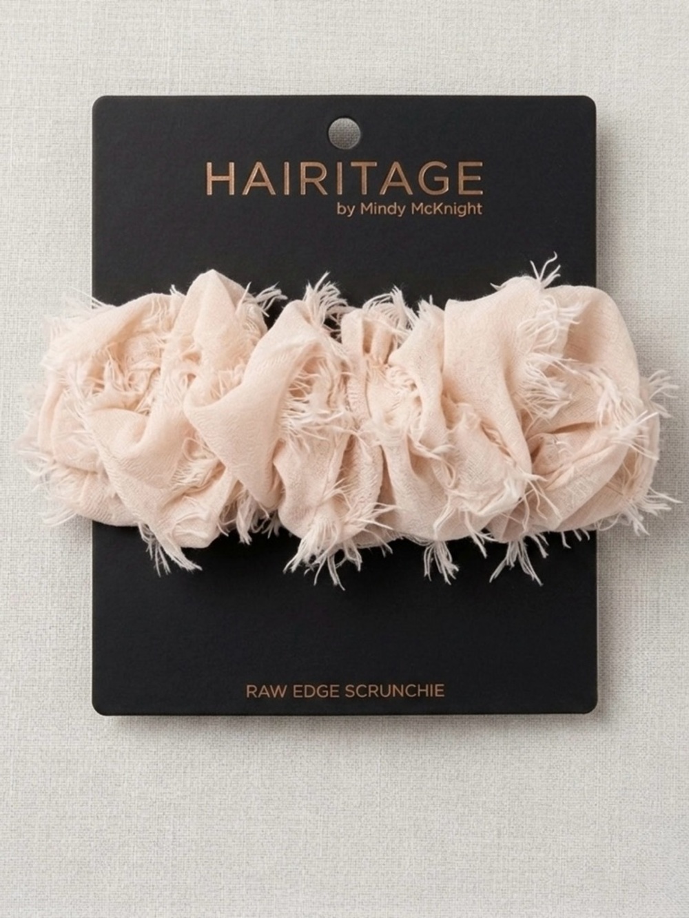 🩷✨ Hairitage by Mindy Raw Edge Scrunchie Blush Pink NWT | OS